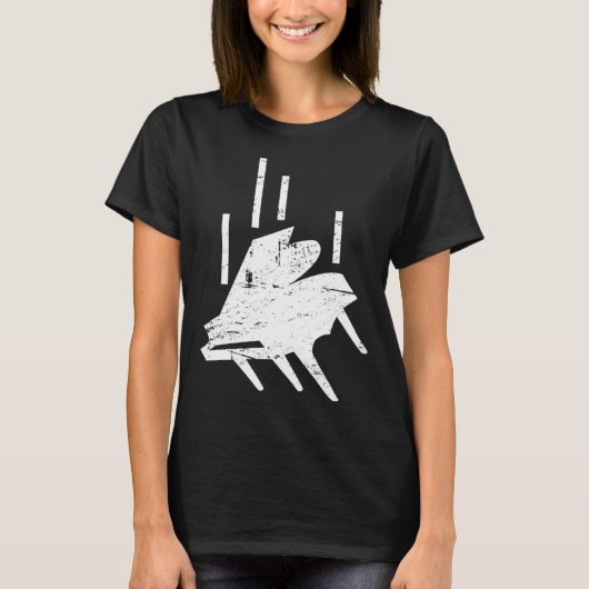 Falling  Piano Lessons Piano Player & Piano Teache T-shirt (Voorkant)
