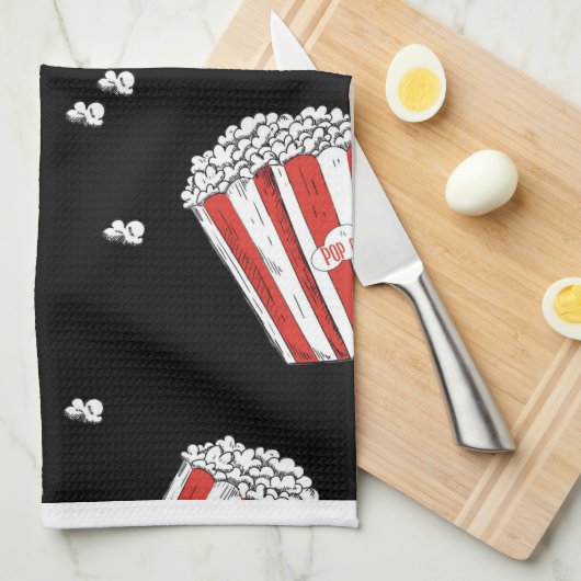 Falling Popcorn Pattern Theedoek (Quarter Fold)
