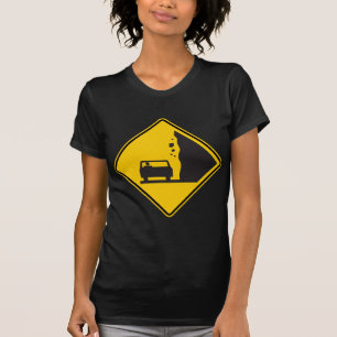 Falling Rock Zone Highway Sign T-shirt