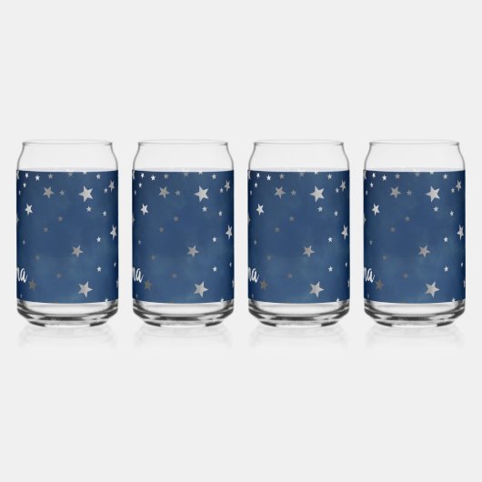 Falling Silver Stars Celestial Personnalisé (Dos)