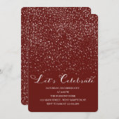 Falling Snow Holiday Party Invitation (Devant / Derrière)