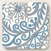 Falling Snowflakes Blizzard Onderzetter Set (Voorkant)