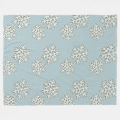 Falling Snowflakes Pattern Fleece Deken (Voorkant (Horizontaal))
