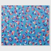 Falling Stars Blue Cadeaupapier (Vlak)