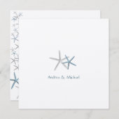 Falling Stars Square Custom Wedding Invitations Kaart (Voorkant / Achterkant)