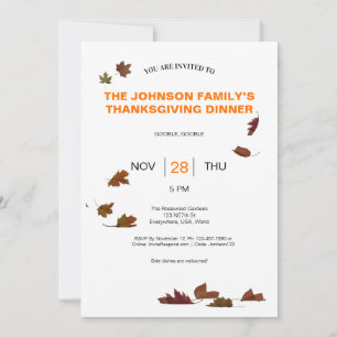 Falling verlaat feestuitnodiging kaart