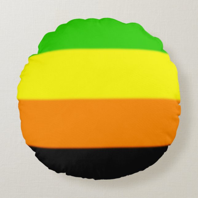 Fallln Aromantic Pride Flag Rond Kussen (Voorkant)