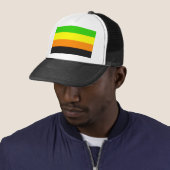 Fallln Aromantic Pride Flag Trucker Pet (In situ)