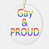 Fallln Gay en Proud Keramisch Ornament (Links)