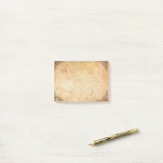Fallmed Corners Aged Paper Post-it® Notes (Op bureau)