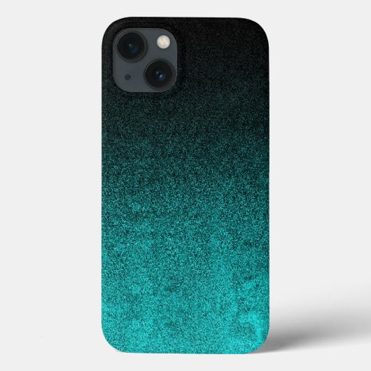 Falln Aqua & Black Glitter Gradient Case-Mate iPhone Case (Achterkant)