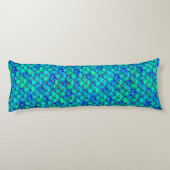 Falln Aqua Blue Scales Lichaamskussen (Achterkant)