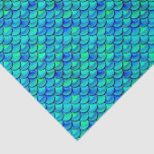 Falln Aqua Blue Scales Tissuepapier (Detail)