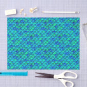 Falln Aqua Blue Scales Tissuepapier (Craft)
