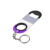 Falln Asexual Pride Flag Mini Flessenopener (Achterkant Gekanteld)