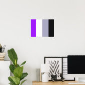 Falln Asexual Pride Flag Poster (Thuiskantoor)