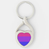 Falln Bisexual Pride Flag Sleutelhanger (Voorkant)