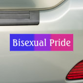 Falln Bisexual Pride Flag versie 2 (tekst) Bumpersticker (Op auto)