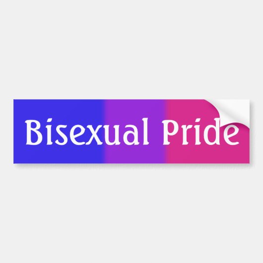 Falln Bisexual Pride Flag versie 2 (tekst) Bumpersticker (Voorkant)