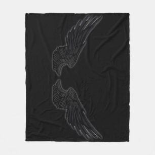 Falln Black Angel Wings Fleece Deken