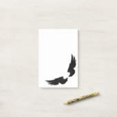 Falln Black Angel Wings Post-it® Notes (Op bureau)
