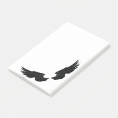 Falln Black Angel Wings Post-it® Notes (Schuin)