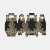 Falln Black en Gold Filigree Bedankdoosjes (Uitgevouwen)