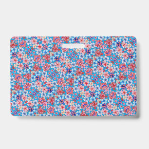 Falln Blauwe Bloem Badge