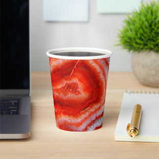 Falln Blood Orange Agate. Papieren Bekers
