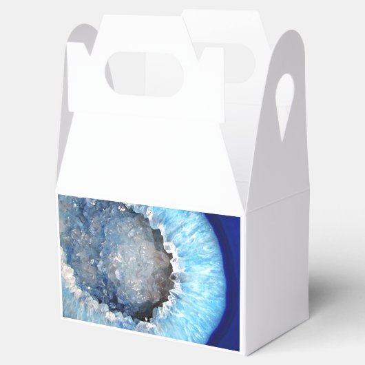 Falln Blue Crystal Geode Bedankdoosjes (Geopend)
