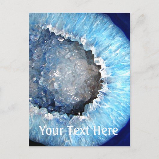 Falln Blue Crystal Geode Briefkaart (Voorkant)