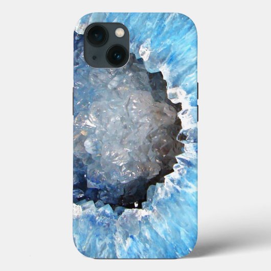 Falln Blue Crystal Geode Case-Mate iPhone Case (Achterkant)