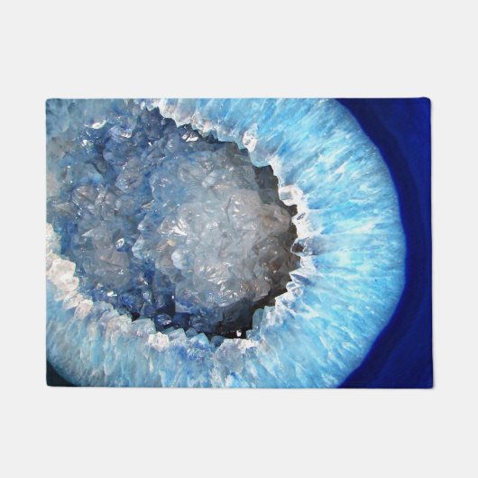 Falln Blue Crystal Geode Deurmat (Voorkant)