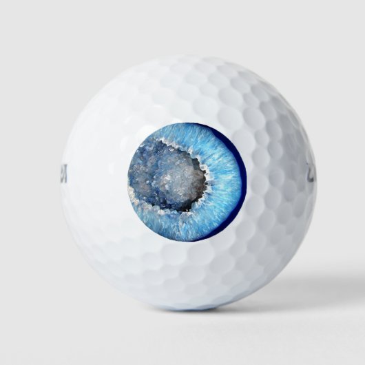 Falln Blue Crystal Geode Golfballen (Voorkant)