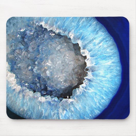 Falln Blue Crystal Geode Muismat (Voorkant)