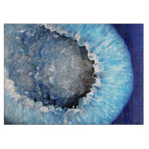 Falln Blue Crystal Geode Snijplank