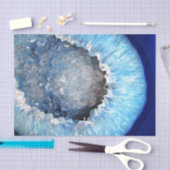 Falln Blue Crystal Geode Tissuepapier (Craft)