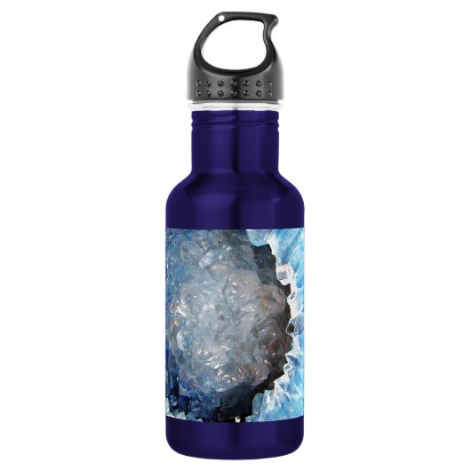 Falln Blue Crystal Geode Waterfles (Voorkant)