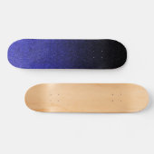 Falln Blue en Black Glitter Gradient Skateboard (Horizontaal)