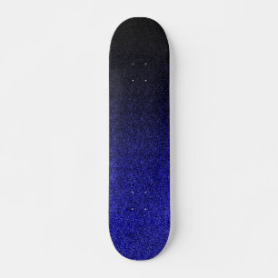 Falln Blue en Black Glitter Gradient Skateboard