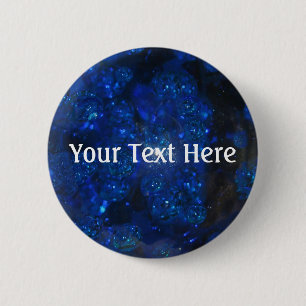 Falln Blue Glass Bubbles Ronde Button 5,7 Cm