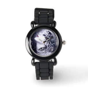 Falln Butterfly Originele Kunst Horloge