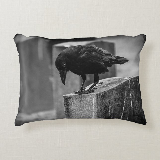 Falln Cemetery Crow Accent Kussen (Voorkant)