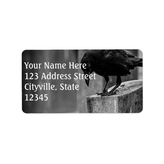 Falln Cemetery Crow Etiket (Voorkant)