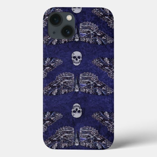 Falln Deathshead Moth and Skulls Case-Mate iPhone Case (Achterkant)