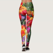Falln Floral Crimson Waves Leggings (Achterkant)