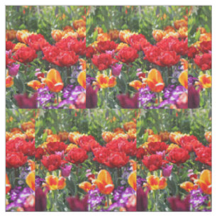 Falln Floral Crimson Waves Stof