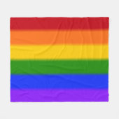Falln Gay Pride Flag Fleece Deken (Voorkant (Horizontaal))