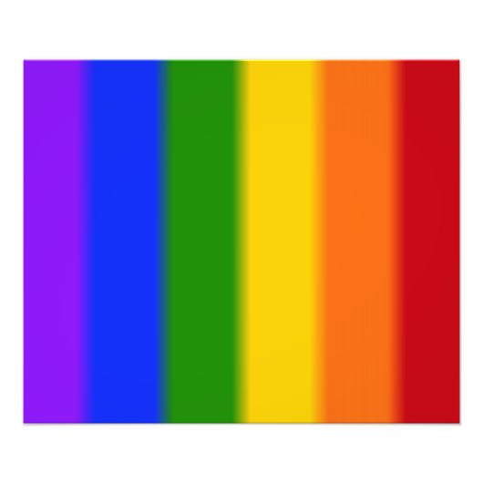 Falln Gay Pride Flag Foto Afdruk (Voorkant)