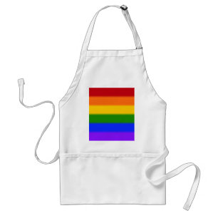 Falln Gay Pride Flag Standaard Schort
